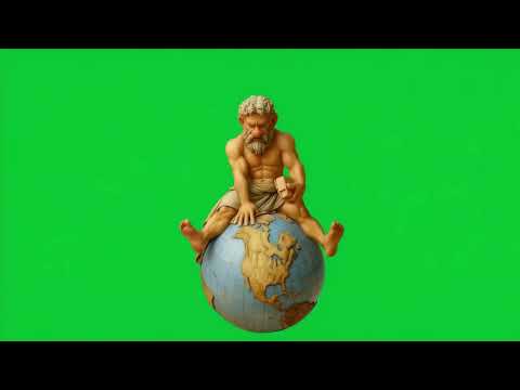 The man sits on a globe to read a book 4k green screen no copyright #vfxassets