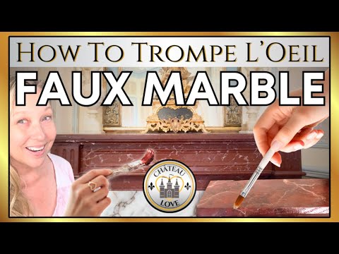 How to Faux Marble (Trompe l’Oeil) | Chateau Love Primary Suite Renovation 🏰 💖