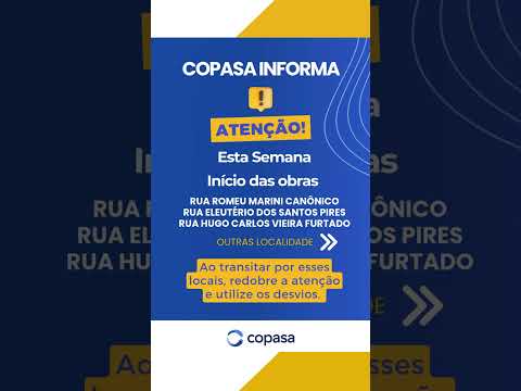 Obras Copasa Rio Pomba