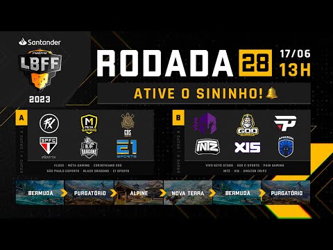 LBFF 2023 RODADA 28 AO VIVO - GRUPOS A E B | FREE FIRE ESPORTS BRASIL