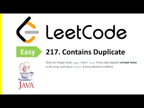 LeetCode Problem: 217. Contains Duplicate | Java Solution