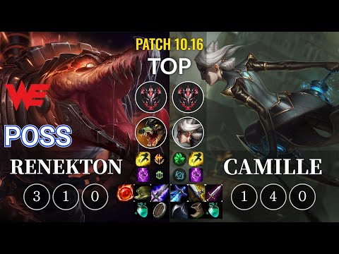 WE Poss Renekton vs Camille Top - KR Patch 10.16