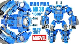 Iron Man Mark 38 "Igor" Heavy Lifting Mech Suit Unofficial LEGO KnockOff Set w/ Tony Stark