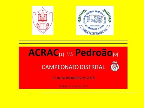 8ªJC - ACRAC(1) vs Pedrogão(0), 13 de Dezembro de 2015, 15h, Atalaia do Campo
