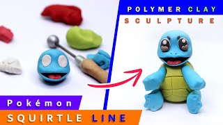 Pokémon Figures Making - sculpting Squirtle line!! - clay art