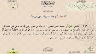 شرح رياض الصالحين حديث (192) باب في الأمر بالمعروف والنهي عن المنكر // الدكتور ماهر الفحل image