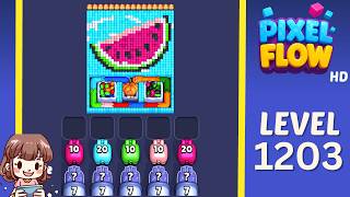 Pixel Flow Level 1203 Solution Walkthrough