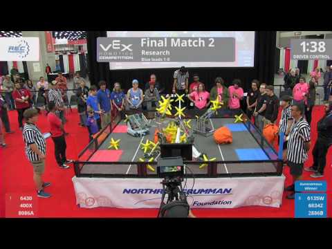 2017 VRC Res Finals 2 - 6430 400X 8086A vs 6135W 6834Z 2886B - 14 to 29