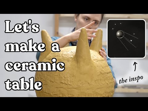 Making a ceramic plant table // coil pottery tutorial diy planter table