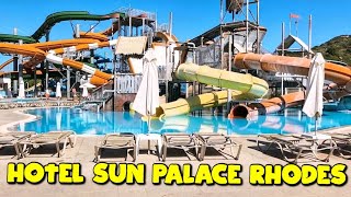 Hotel SUN PALACE RHODES 🇬🇷 | Water Slides, Pools & All Inclusive Resort ⭐⭐⭐⭐Gree