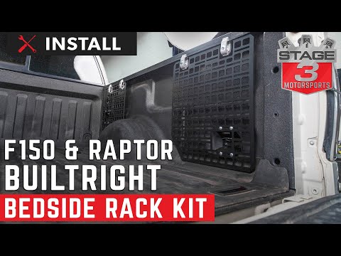 2009 - 2014 F150 & Raptor 5 5ft Bed BuiltRight Industries 4 Panel Bedside Rack System Install