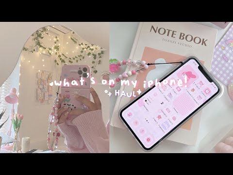 what’s on my iphone!🐰aesthetic ios 15 setup + phone accessories haul ft. ibentoy  ✧