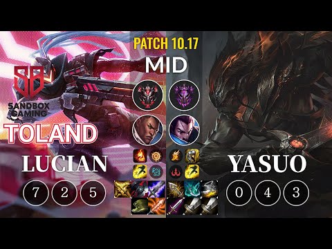 SB TolanD Lucian vs Yasuo Mid - KR Patch 10.17