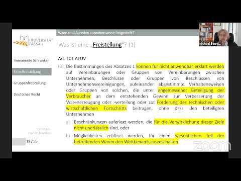 Kartellrecht 03 - Kartellverbot - Freistellung (2.6.2021)