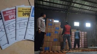 Ribuan Boks Surat Suara Tiba di KPU Batang