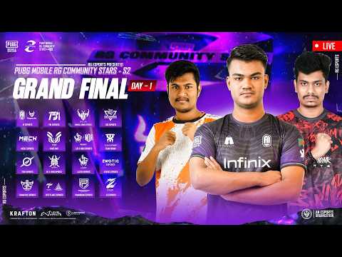 PUBG MOBILE RG COMMUNITY STARS S2 | GRAND FINALS [DAY 1]