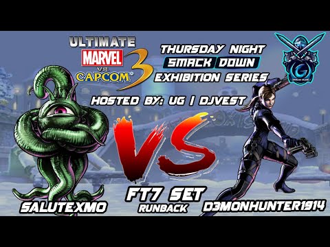 UMVC3 Thursday Night Smackdown Exhibition Series - SaluteXMO VS D3MONHUNTER1914 FT7 Set Runback