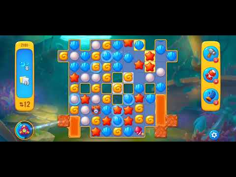 Fishdom Easy Level 2161 (with full seashell  [Super Lightning]) @choraelmin