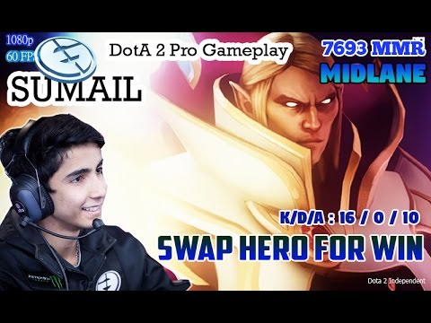 😱 EG SUMAIL INVOKER | SWAP HERO FOR WIN MMR | DOTA 2 PRO GAMEPLAY 7.03