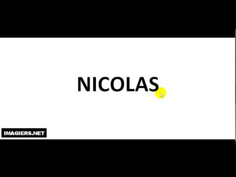 How To Pronounce French First Name # NICOLAS