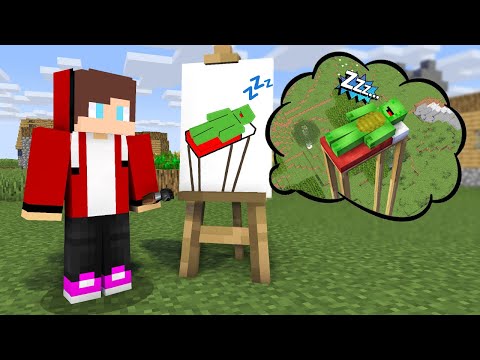 Pranked My Friend With a Drawing Mod in Minecraft - Maizen JJ and Mikey