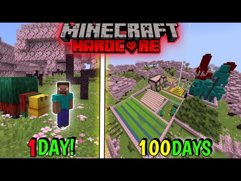 Protim Gamer Official - I Survived 100 days in Cherry Blossom biome in Minecraft 1.20 (Hindi)