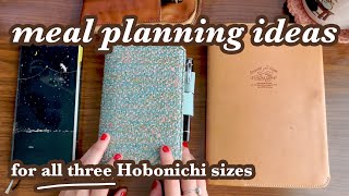 How to use Hobonichi for meal planning: Setup ideas for the Weeks, Cousin A5 , & Original A6