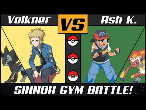 Sinnoh Gym Battle #8: Ash vs Volkner (Pokémon Sun/Moon)