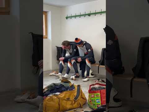 The discharge in the locker room 🥹 If you can go to the Olympic Games 😱 #teamnl #bobsleigh #olympics