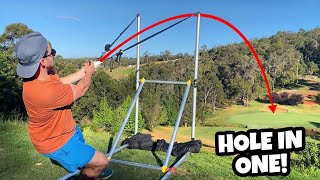 Can We Get A Hole In One With A Slingshot?