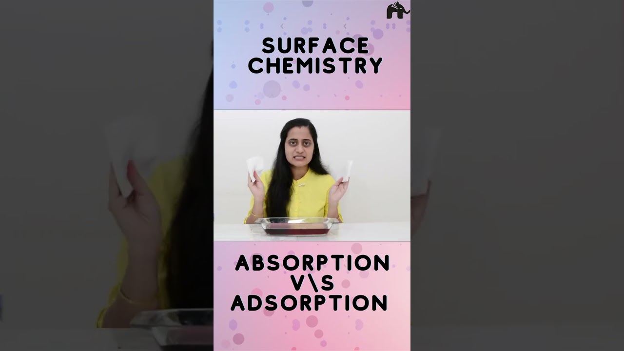 Surface Chemistry Class 12|  Adsorption And Absorption #shorts