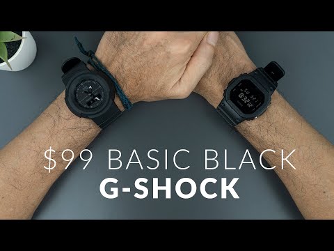 $99 BASIC BLACK G-SHOCK - CASIO AW-500BB-1E VS DW-5600BB-1