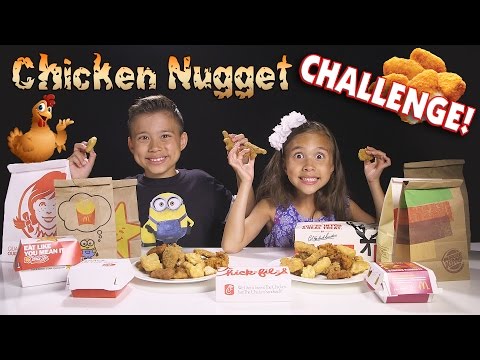 CHICKEN NUGGET CHALLENGE!!! Fast Food Naming Game! Video