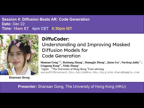 S4 | DiffuCoder: Understanding and Improving Masked Diffusion Models for Code Generation