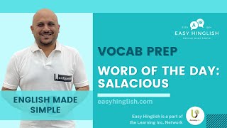 Word Of The Day: Salacious | Hinglish To English | Vocab Prep In Hindi