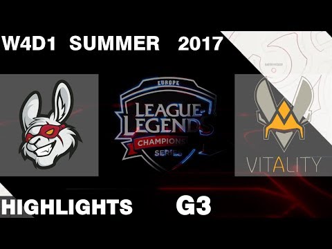 MSF vs VIT | Game 3 | HIGHLIGHTS | EU LCS SUMMER 2017 | Misfits vs Team Vitality