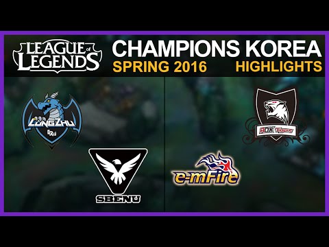 [Highlights] LZ vs SBENU & ROX vs EMF / W5D1 / LCK Spring 2016