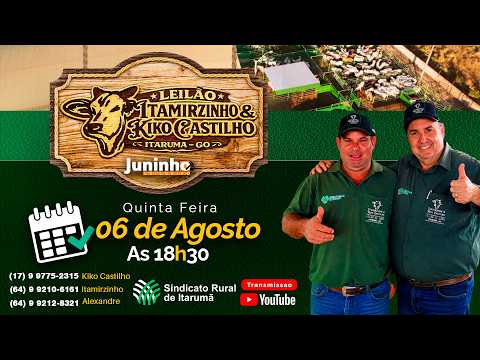 Leilão Parceria SR de Itarumã-GO, Kiko Castilho e Itamirzinho