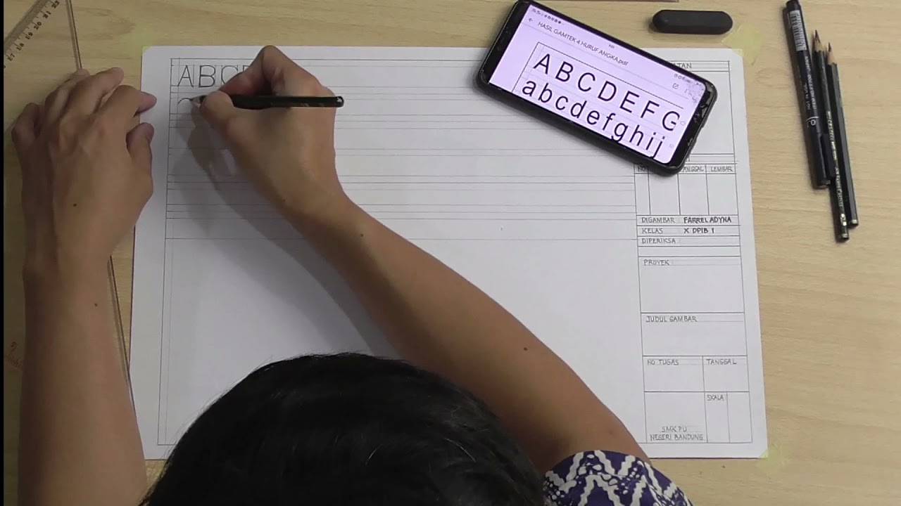 GAMBAR TEKNIK - HURUF & ANGKA