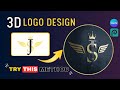 How To Make 3D Logo Design In Canva And Photopea Custom Canva Logo Design 3D Logo Maker Free