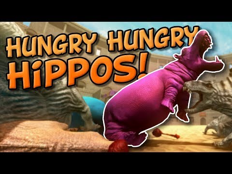 HIPPO vs DINOSAUR RAMPAGE! Beast Battle Simulator - New TABS or UEBS style game