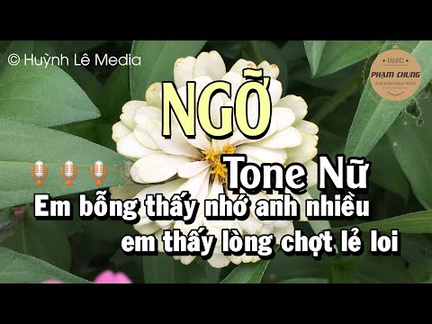 Karaoke Ngỡ - Tone Nữ | Khắc Việt | Phạm Chung Karaoke