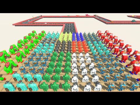 Colored MUTANT PRIMATES vs All Units Championship - Animal Revolt Battle Simulator