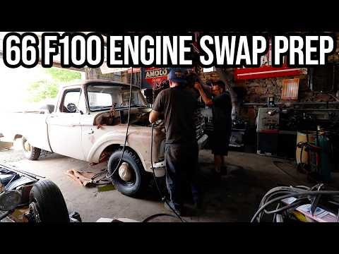Prepping Our 1966 Ford F100 For A Cummins Diesel Swap!!