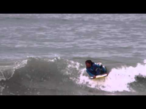 SuperGrom actually gets a quick tube at Big Corona and rides it out!