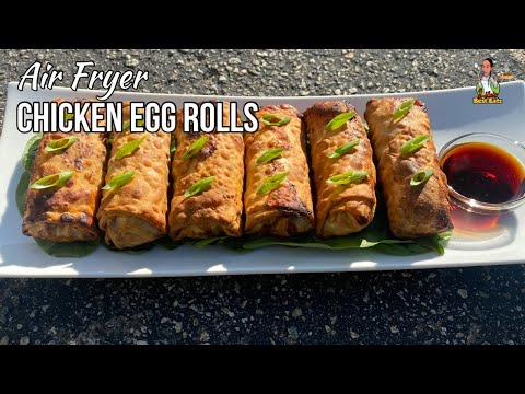 How To Make Air Fryer Chicken Egg Rolls | EASY Air Fryer Recipes | Air Fryer Egg Rolls Recipe