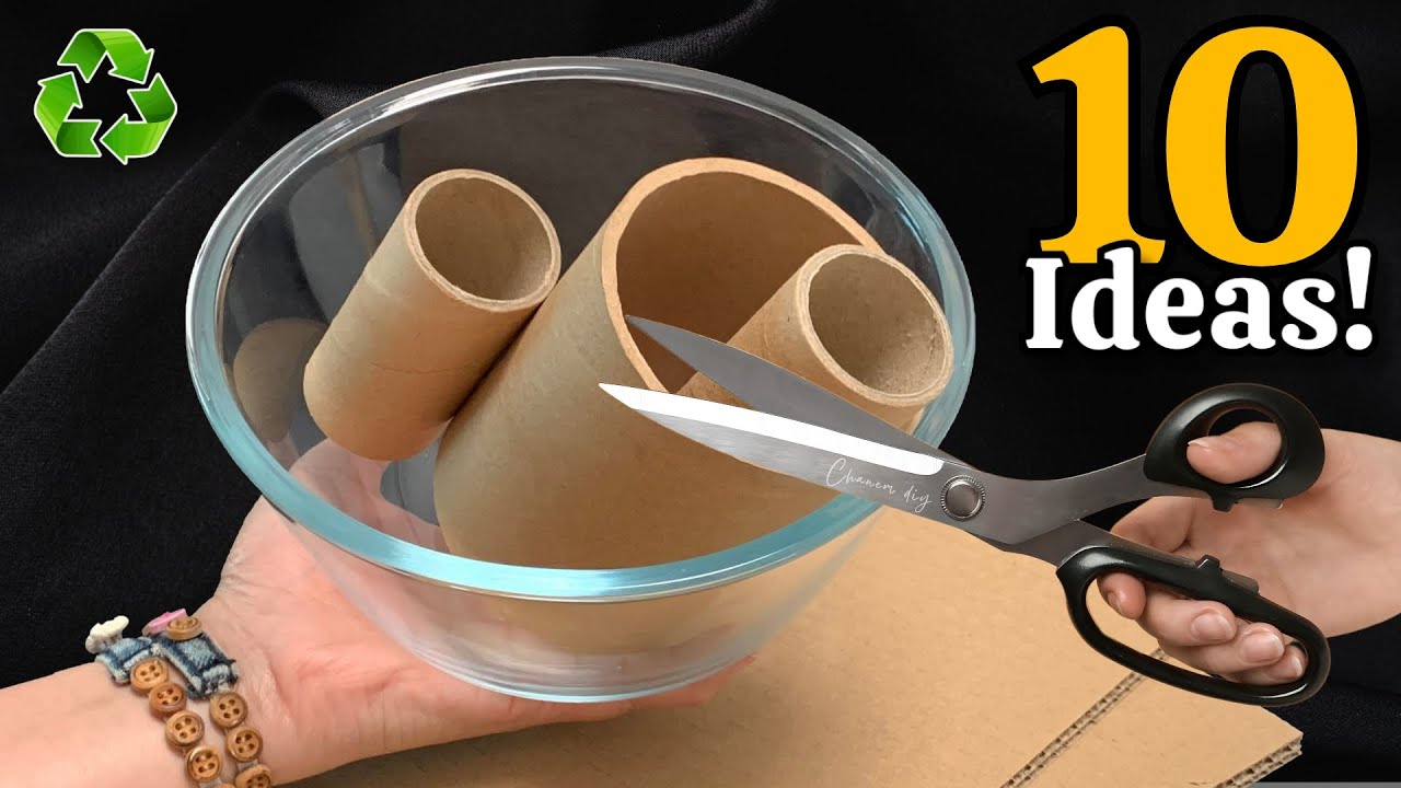 Transforming Cardboard Rolls & Waste Material into Luxury 😍♻️10 Genius Home Decor Ideas You’ll Love!