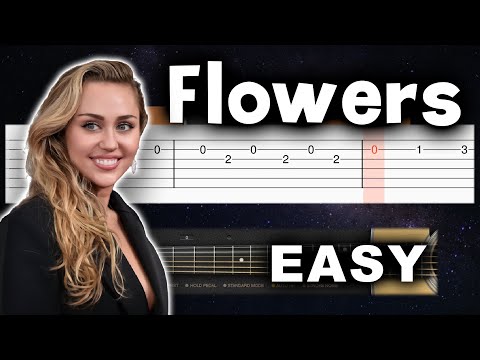 Miley Cyrus - Flowers - EASY Guitar tutorial (TABS AND CHORDS)