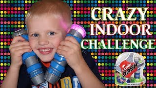 CRAZY FUN Indoor Racing CHALLENGE!  Parents VS Kids || Family Game Night