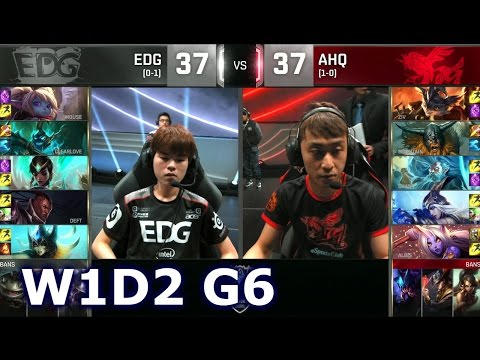 EDG vs AHQ - Week 1 Day 2 | Group C LoL S6 World Championship 2016 W1D2 | Edward Gaming vs ahq